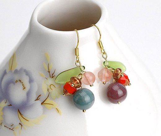 simple bead earring designs