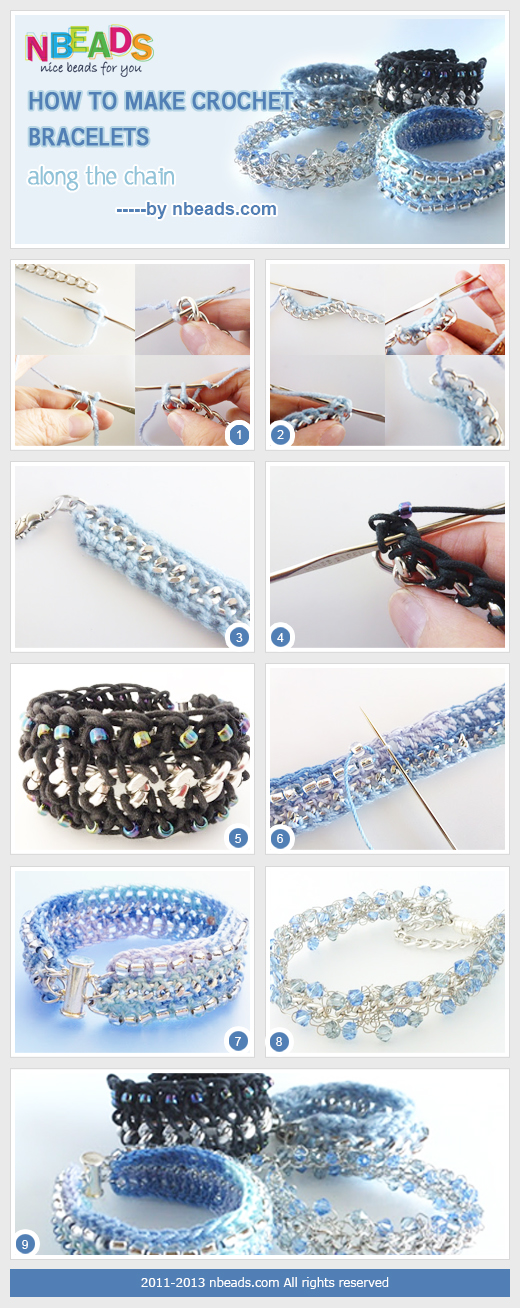 How to Make Crochet Bracelets Along The Chain – Nbeads
