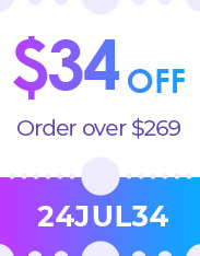 $34 OFF Order over $269