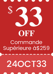 $33 OFF Commande Supérieure à $259